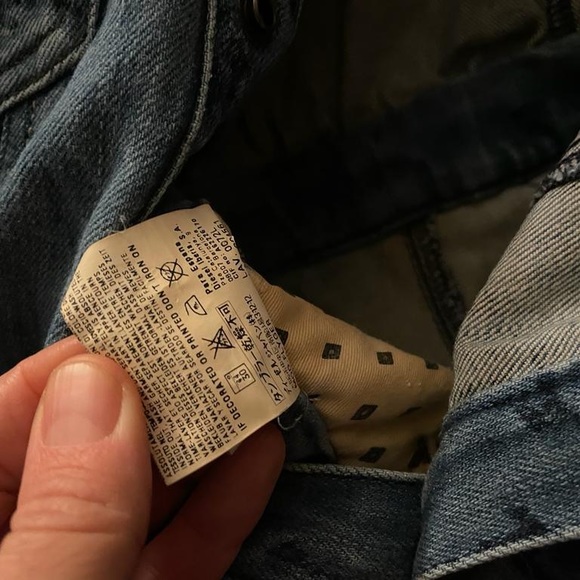 Diesel authentic blue bleached denim and leather jumpsuit. Size XXS - Picture 8 of 16